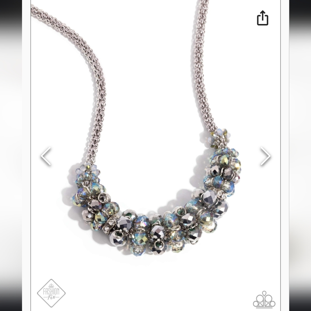 Ignited Impression Silver Necklace - Picture 2 of 4